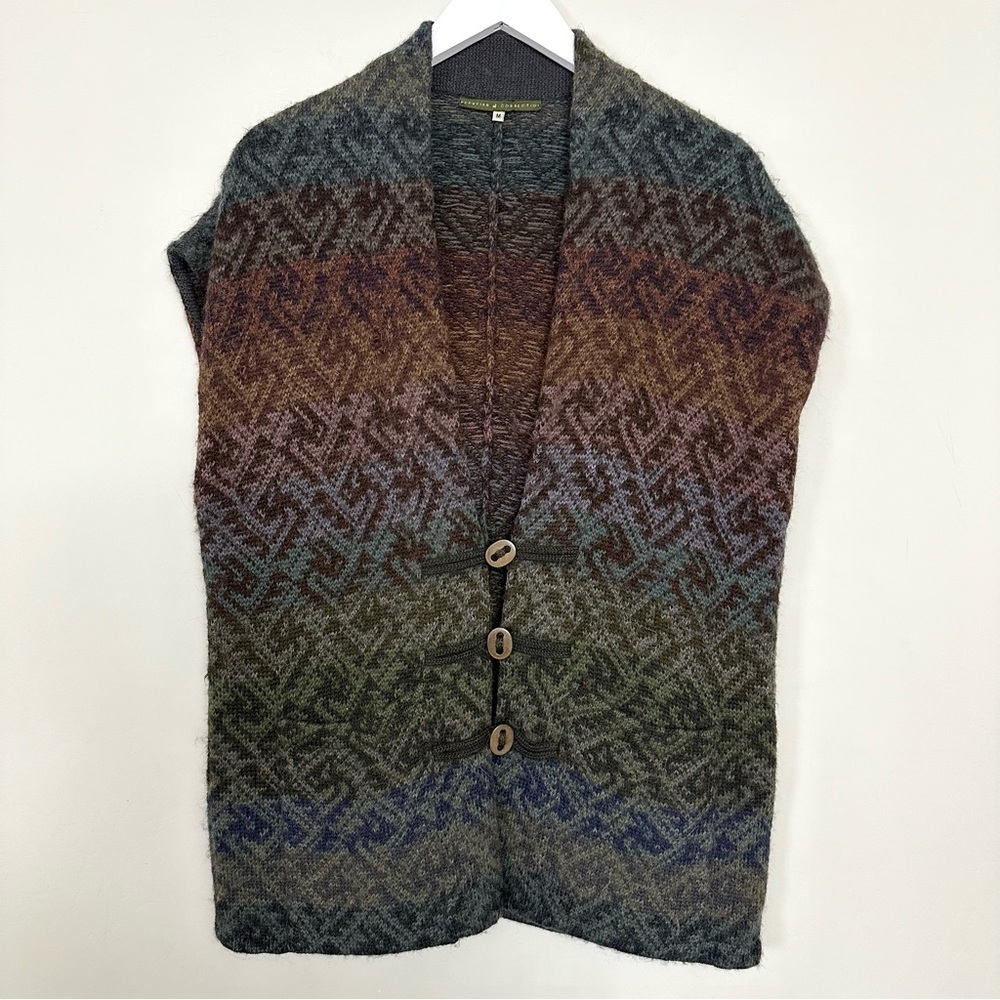 Peruvian Connection Alpaca Colorful Striped Sleeveless Vest